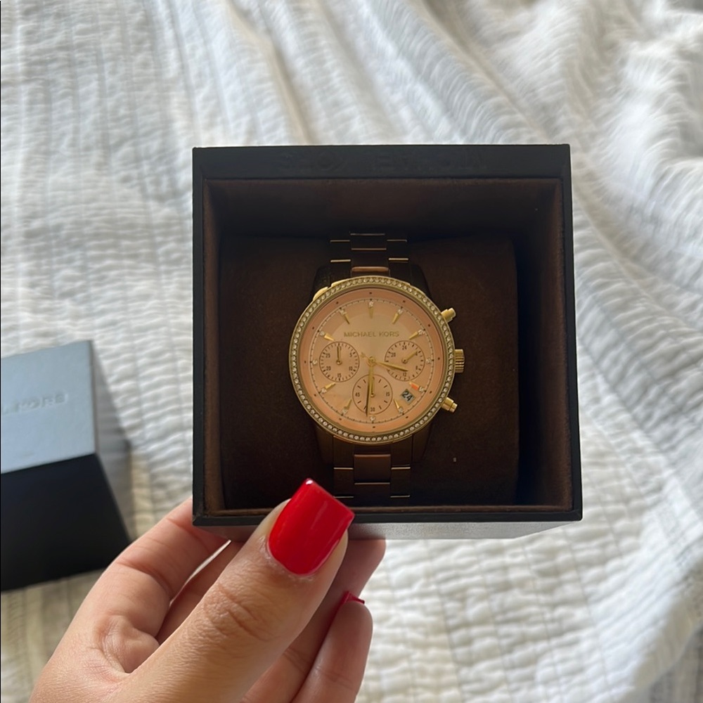 Michael Kors Gold-Tone Chronograph Watch